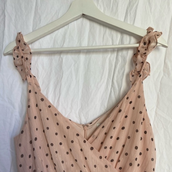 Madewell Ruffle-Strap Wrap Dress in Inkspot Dots Size 6 - Picture 8 of 13